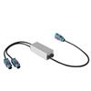 Adattatore segnale antenna Phonocar 08558 Diversity passivo per autoradio con alimentazione PHANTOM FAKRA CONNECTOR 